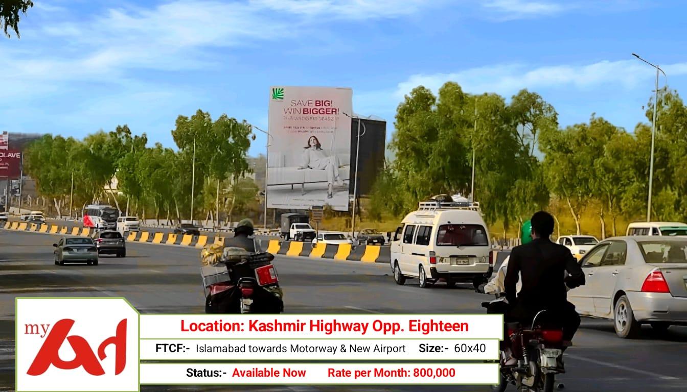 KASHMIR HIGHWAY OPP. EIGHTEEN